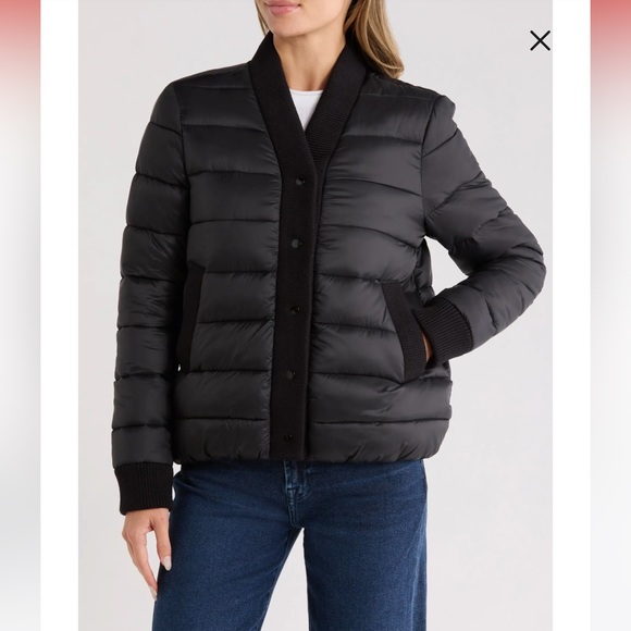 Women's NWT Rebecca Minkoff Black Water Repellent Puffer Coat Size XL Orig $328